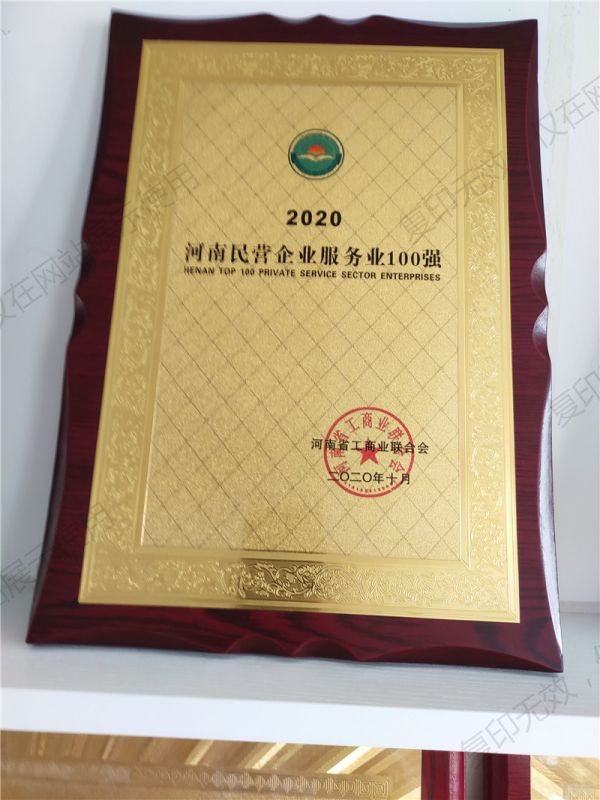 2020年河南民營(yíng)企業(yè)服務(wù)業(yè)100強(qiáng)